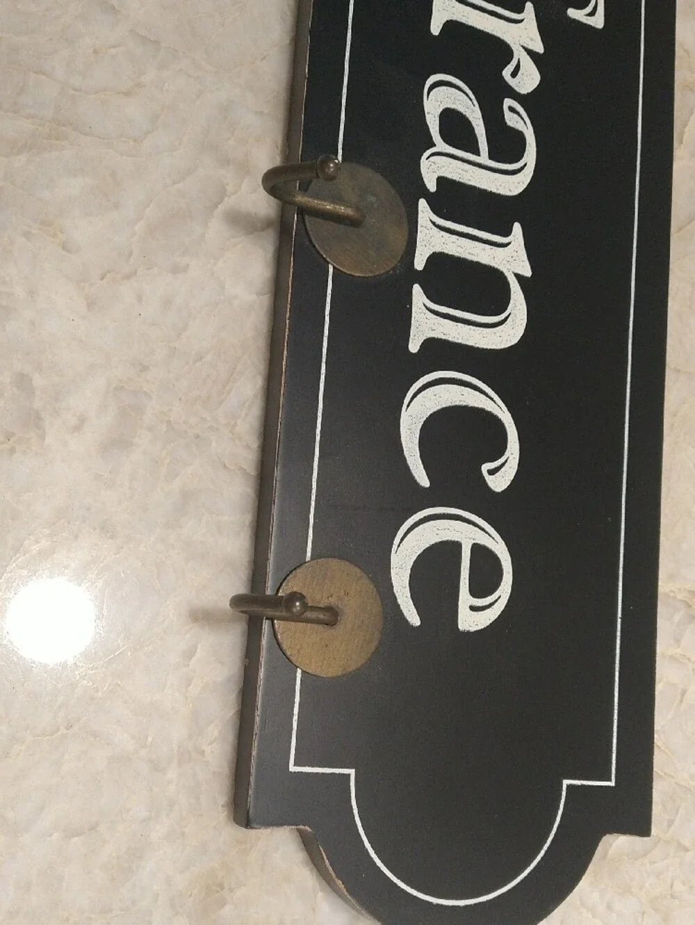 Paris France Black Wall Hook Sign 23 1/2